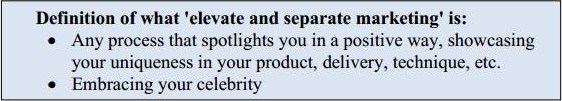 Elevate and Separate defined
