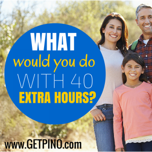 What would you do with 40 extra hours? www.getpino.com